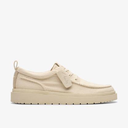 Polden Moc Off White Canvas - Clarks Trusted