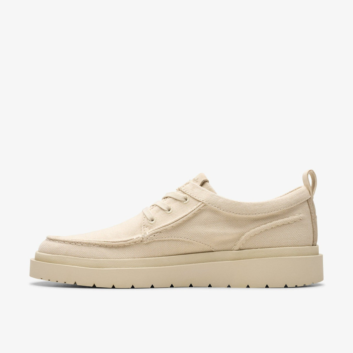 Polden Moc Off White Canvas - Clarks Trusted