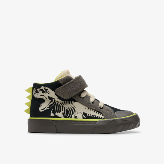 Foxing Rex Hi Toddler Black Canvas - Clarks Hot Sale