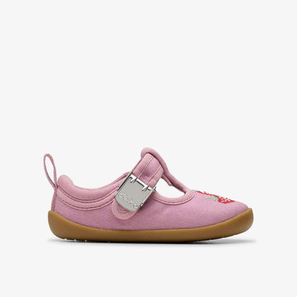 Roamer Grow Toddler Pink Canvas - Clarks Latest
