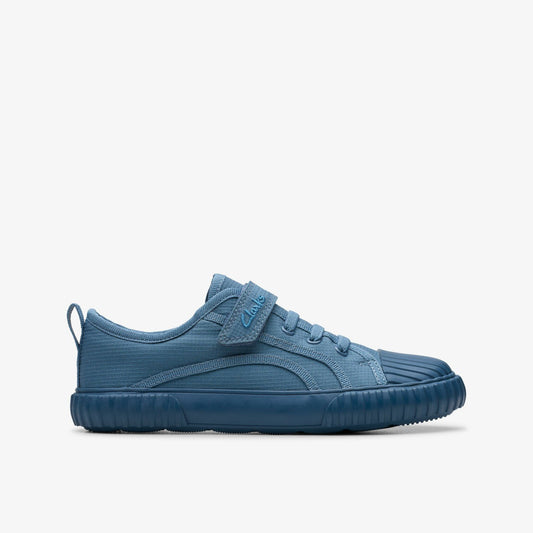 Foxing Stitch Kid Blue Fabric - Clarks Trusted