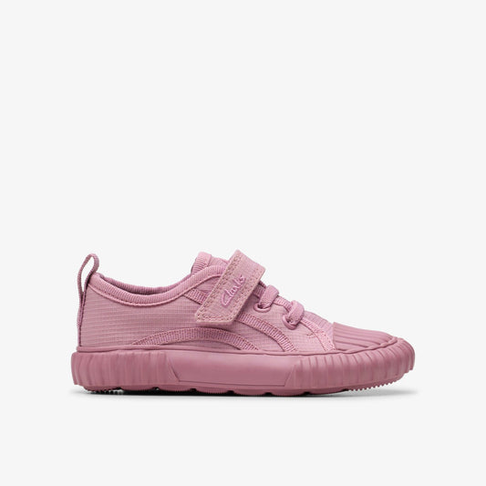 Foxing Stitch Toddler Pink Fabric - Clarks Everyday