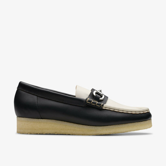 Wallabee Loafer HBIT Black/White Leather - Clarks Customer Favorite