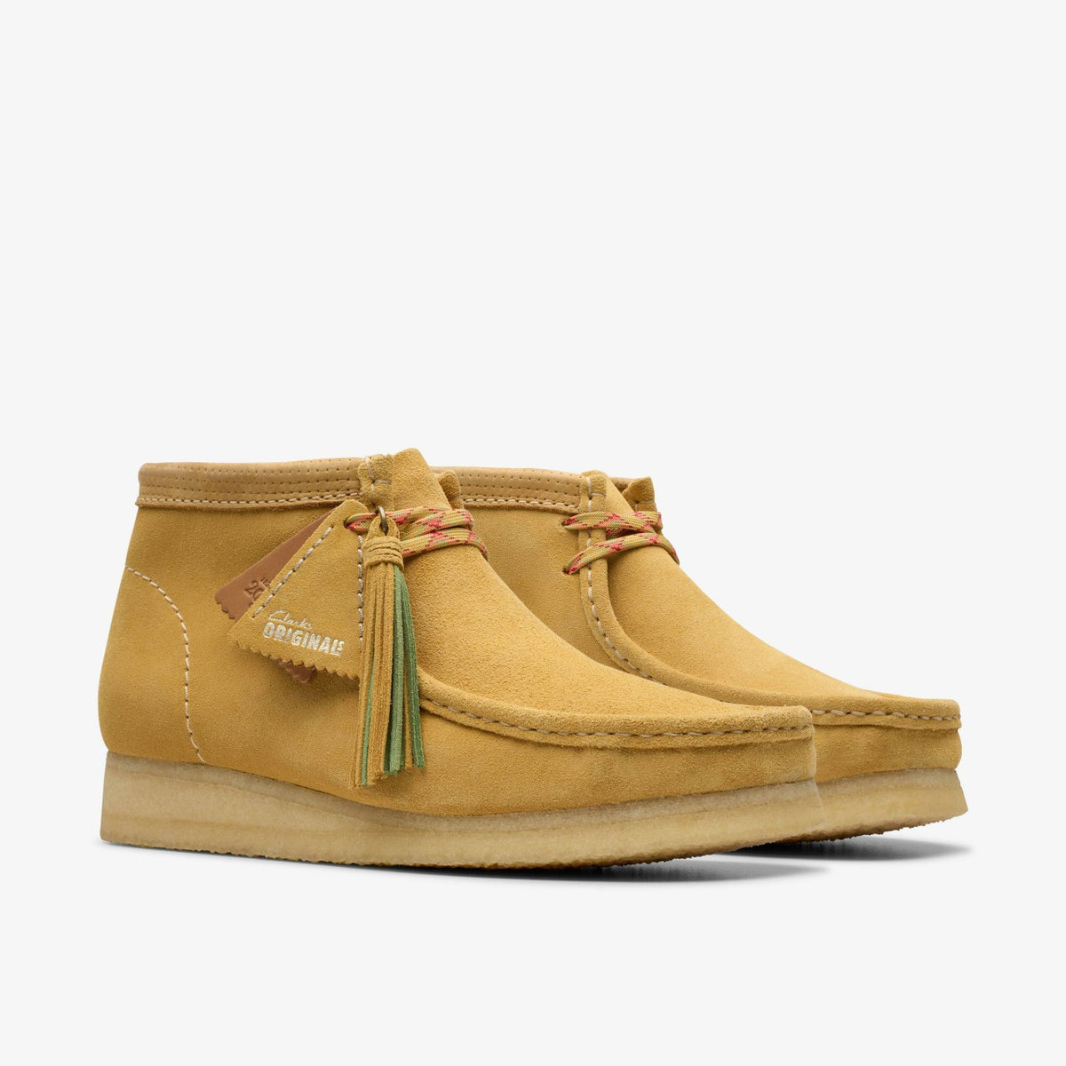Wallabee Boot Golden Tan Suede - Clarks Discount