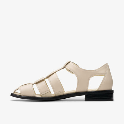 Hana Sun Off White Leather - Clarks Popular
