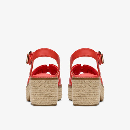 Coledale Strap Bright Red Leather - Clarks Sale
