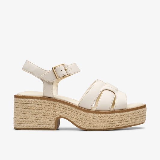 Coledale Strap Cream Leather - Clarks Sale