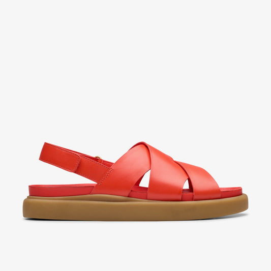 Aristella Sun Bright Red Leather - Clarks Signature