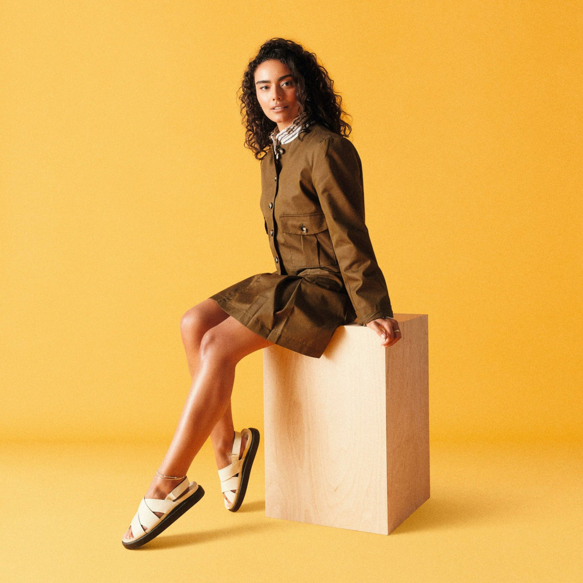 Aristella Sun Cream Leather - Clarks Premium