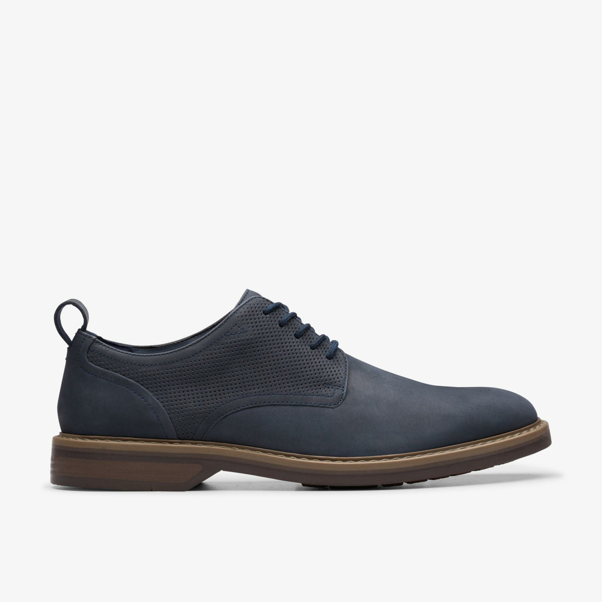 Aldwin Lace Navy Nubuck - Clarks Discount