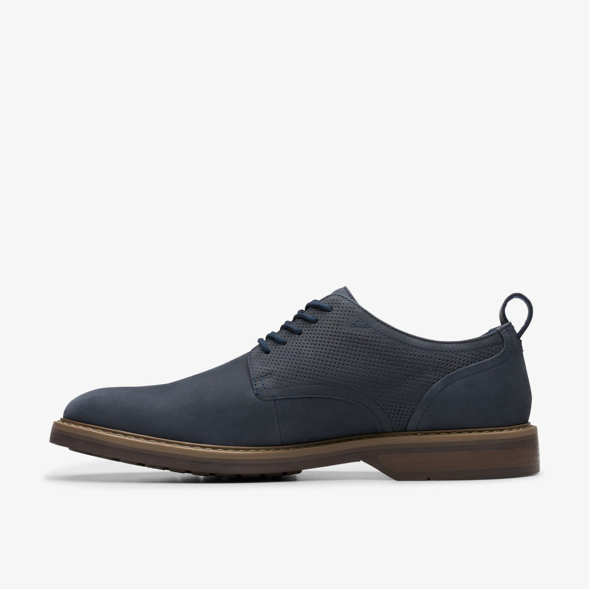 Aldwin Lace Navy Nubuck - Clarks Discount