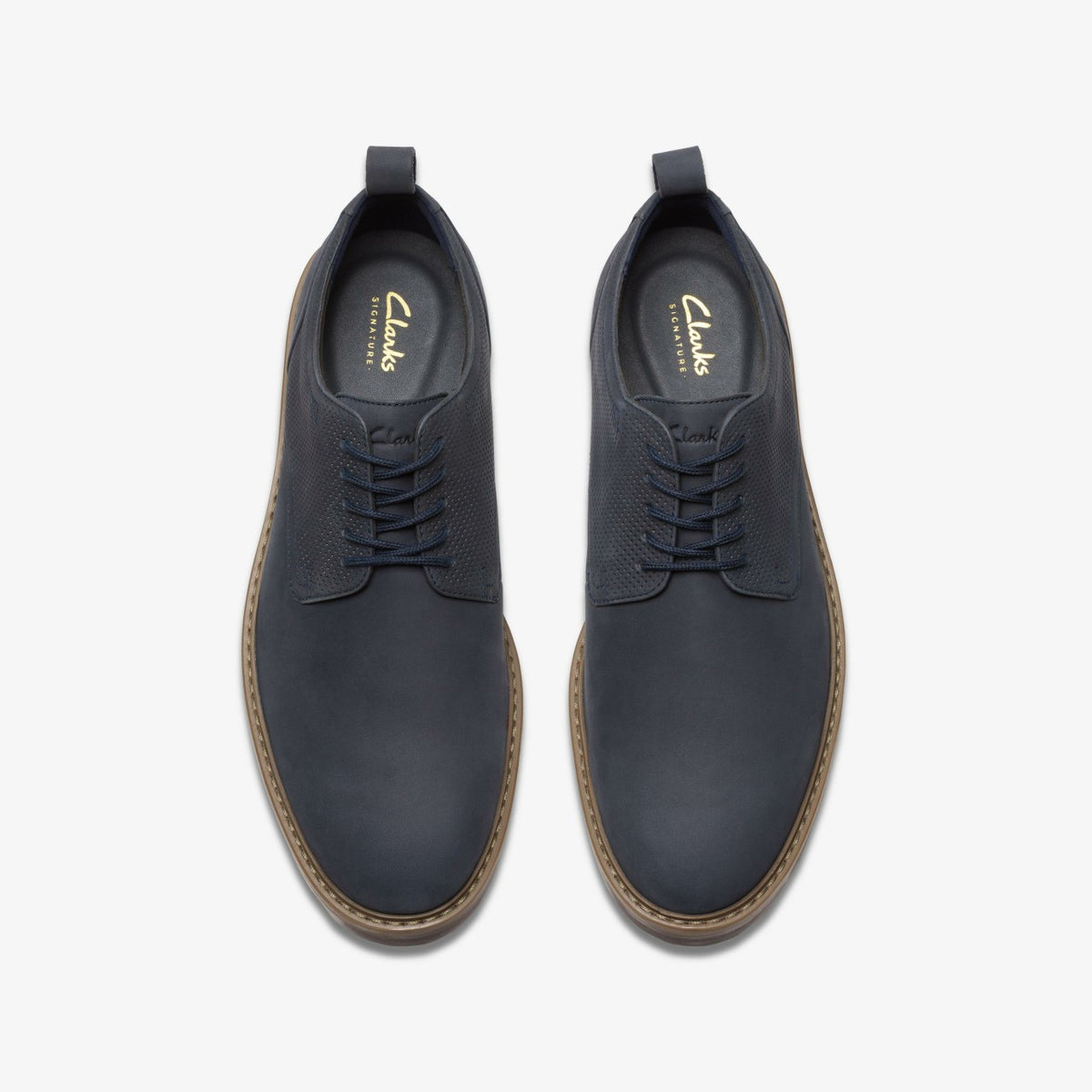 Aldwin Lace Navy Nubuck - Clarks Discount