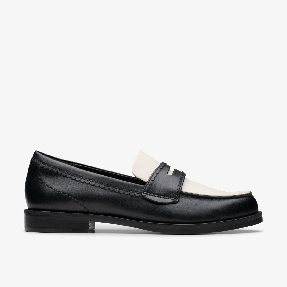 Straven Edge Black Combination Leather - Clarks Hot Sale