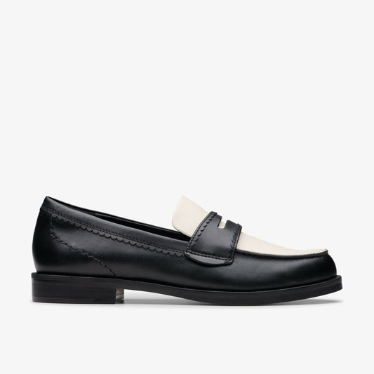 Straven Edge Black Combination Leather - Clarks Hot Sale