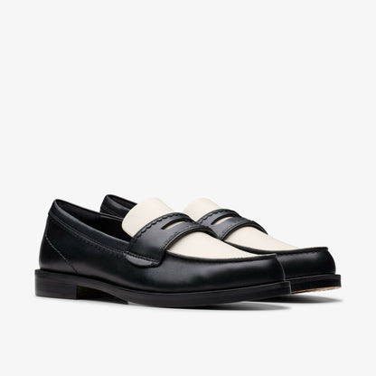Straven Edge Black Combination Leather - Clarks Hot Sale