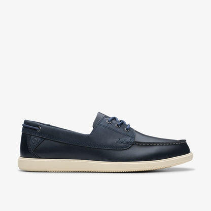Bratton Boat Navy Leather - Clarks Hot Sale