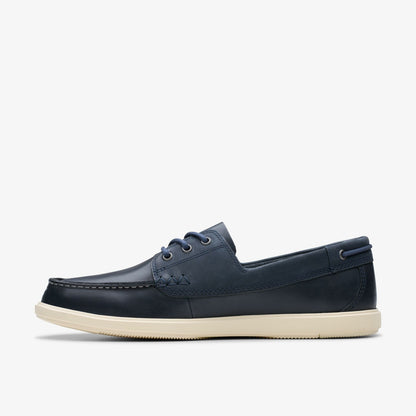 Bratton Boat Navy Leather - Clarks Hot Sale