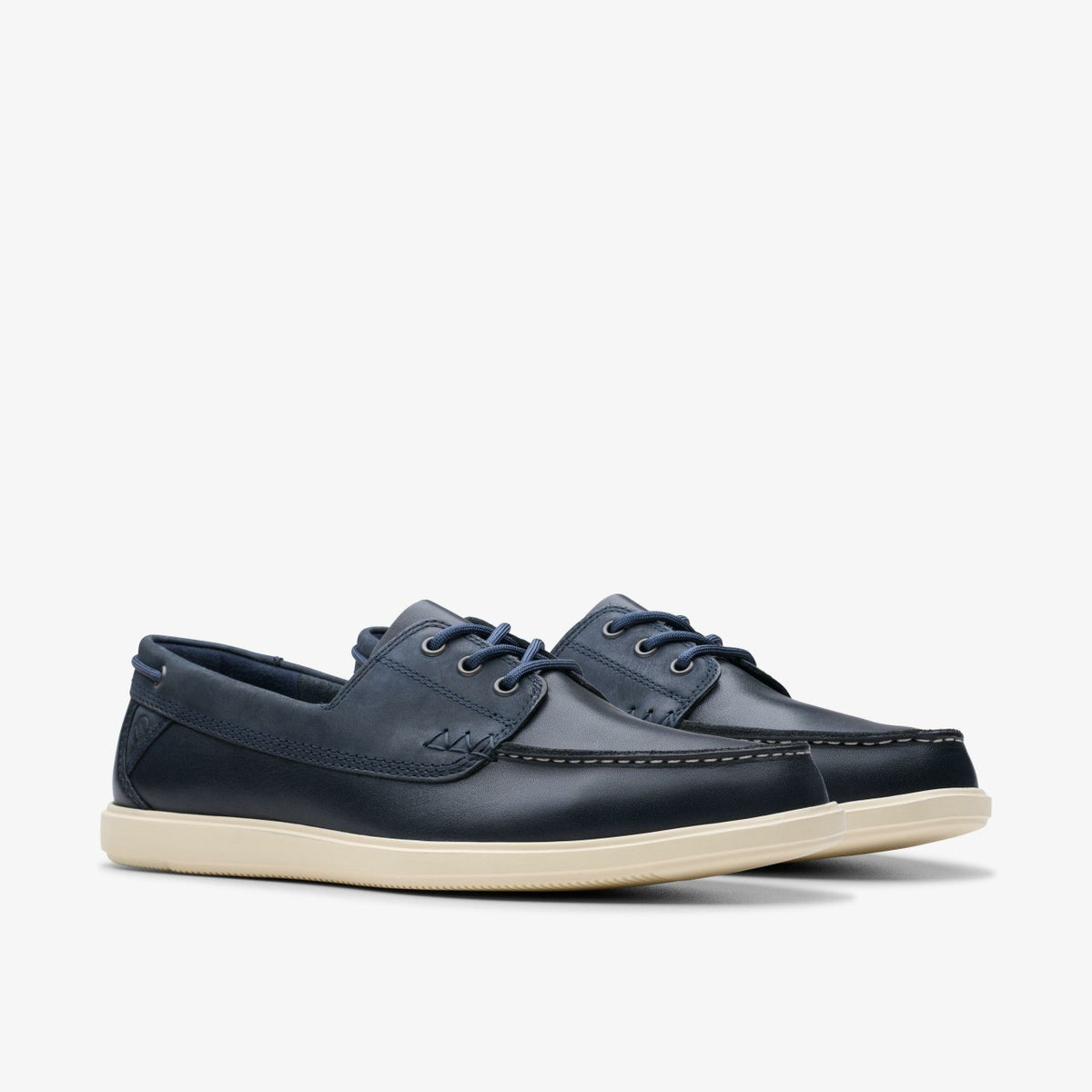 Bratton Boat Navy Leather - Clarks Hot Sale