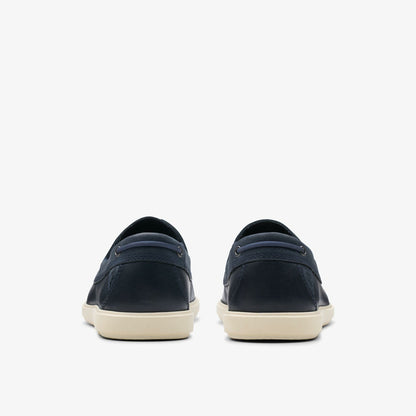 Bratton Boat Navy Leather - Clarks Hot Sale