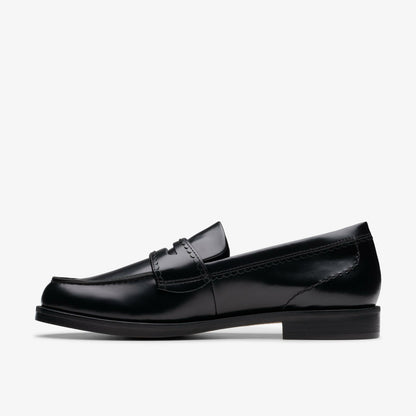 Straven Edge Black Leather - Clarks Essential