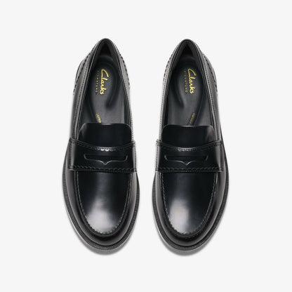 Straven Edge Black Leather - Clarks Essential