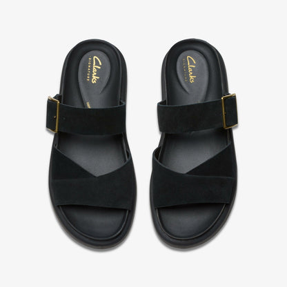Aristella Mule Black Suede - Clarks Sale