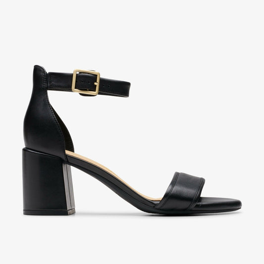 Ezoria Mae Black Leather - Clarks Great Value