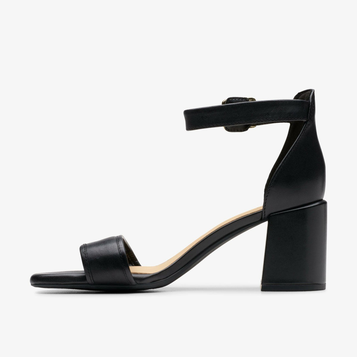 Ezoria Mae Black Leather - Clarks Great Value