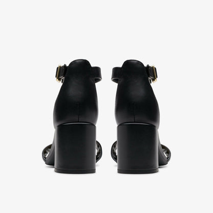 Ezoria Mae Black Leather - Clarks Great Value