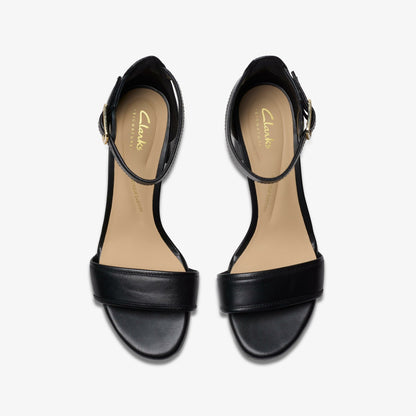 Ezoria Mae Black Leather - Clarks Great Value