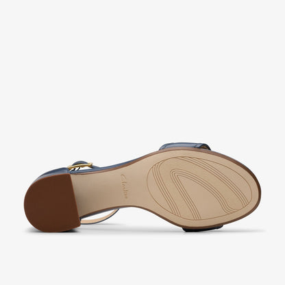 Ezoria Mae Navy Leather - Clarks Latest