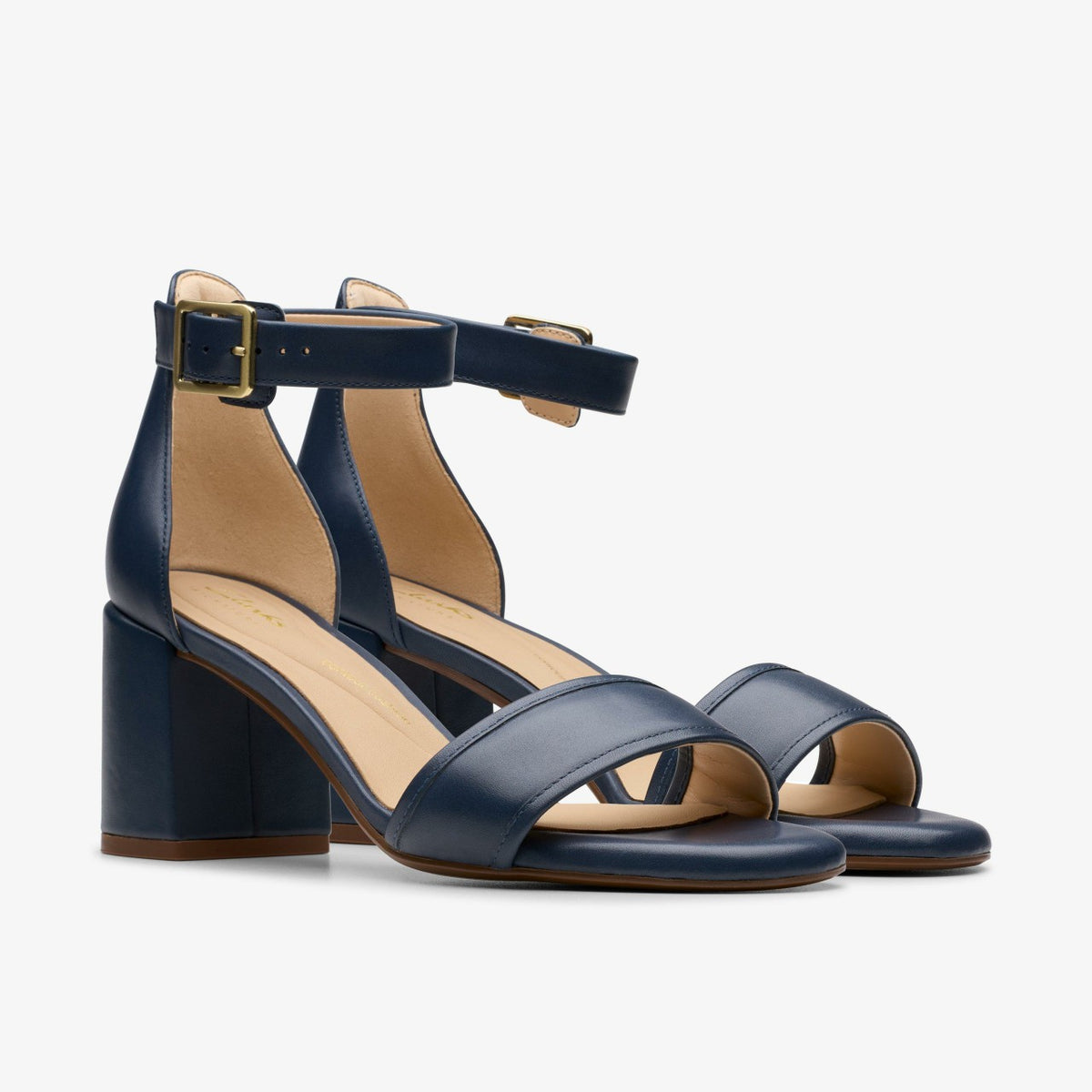 Ezoria Mae Navy Leather - Clarks Latest