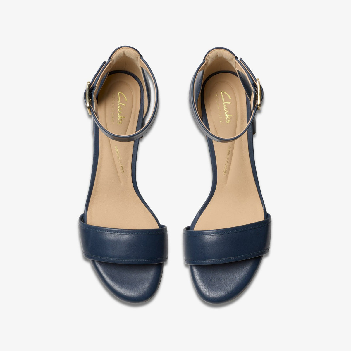Ezoria Mae Navy Leather - Clarks Latest