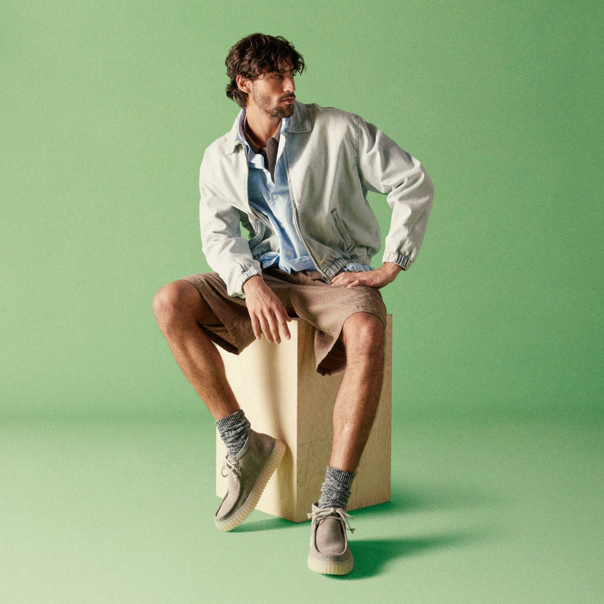 Torhill Hi Light Grey Suede - Clarks Signature