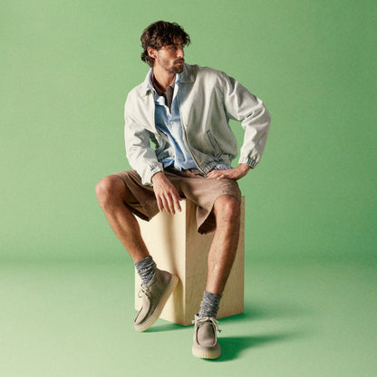 Torhill Hi Light Grey Suede - Clarks Signature