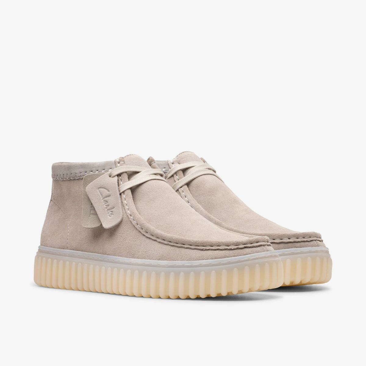 Torhill Hi Light Grey Suede - Clarks Signature