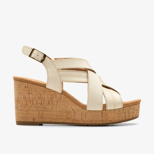 Sabina Sling Cream Leather - Clarks Smart Buy