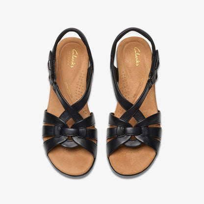 Tuleah Cross Black Leather - Clarks Latest
