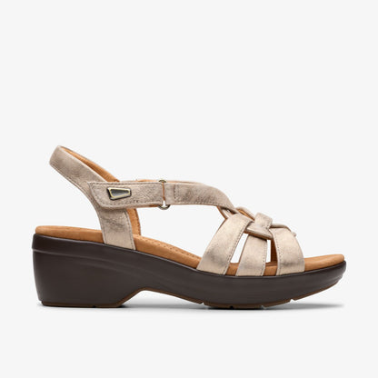 Tuleah Cross Metallic Leather - Clarks Trending