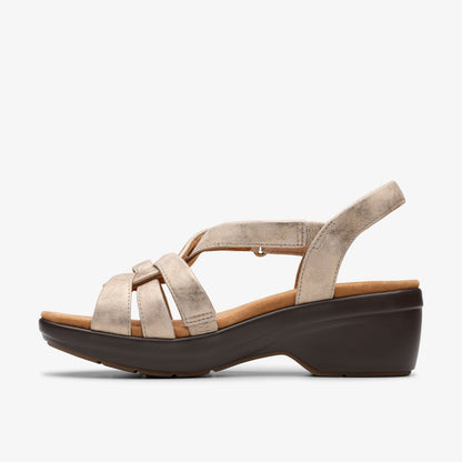Tuleah Cross Metallic Leather - Clarks Trending