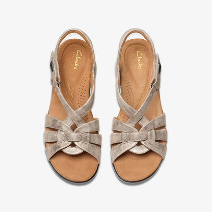 Tuleah Cross Metallic Leather - Clarks Trending