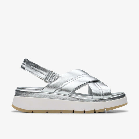 Tuscan Cross Silver Leather - Clarks Trending