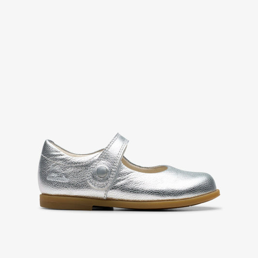 Drew Tap Toddler Silver Metallic - Clarks Trusted