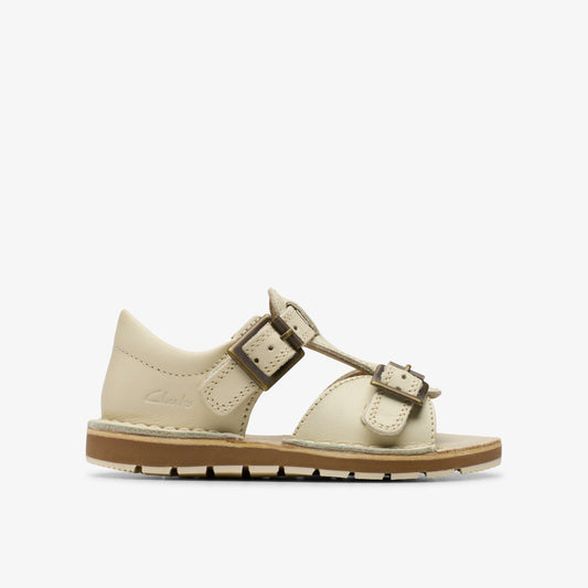 Playsun RF Toddler Off White Leather - Clarks Latest