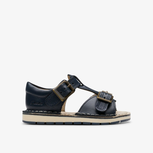 Playsun Toddler Navy Leather - Clarks Trusted