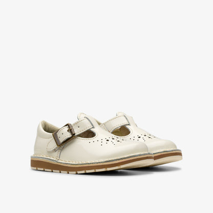 Joyful Skip Toddler White Patent - Clarks Hot Sale