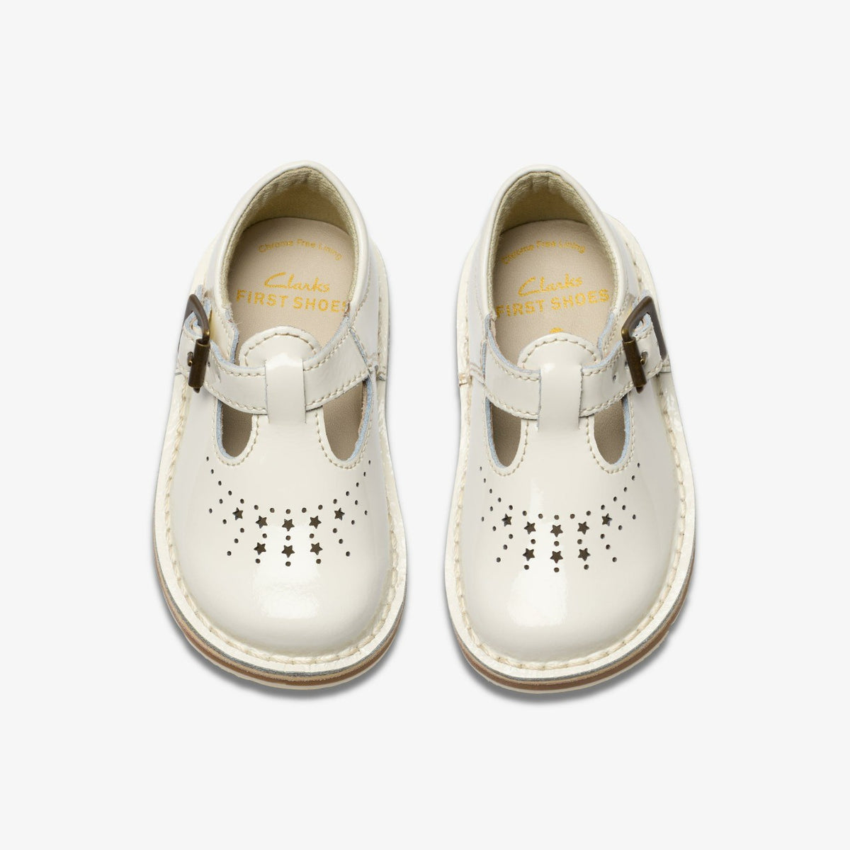 Joyful Skip Toddler White Patent - Clarks Hot Sale