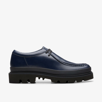 Badell Seam Navy Leather - Clarks Essential