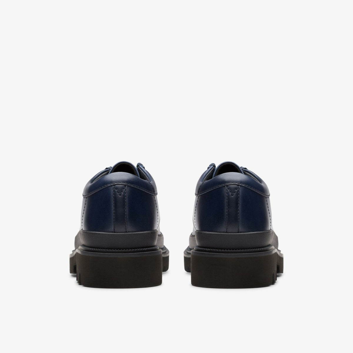 Badell Seam Navy Leather - Clarks Essential