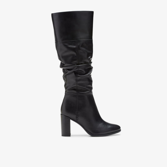 Freva 85 Slouch Black Leather - Clarks Deals